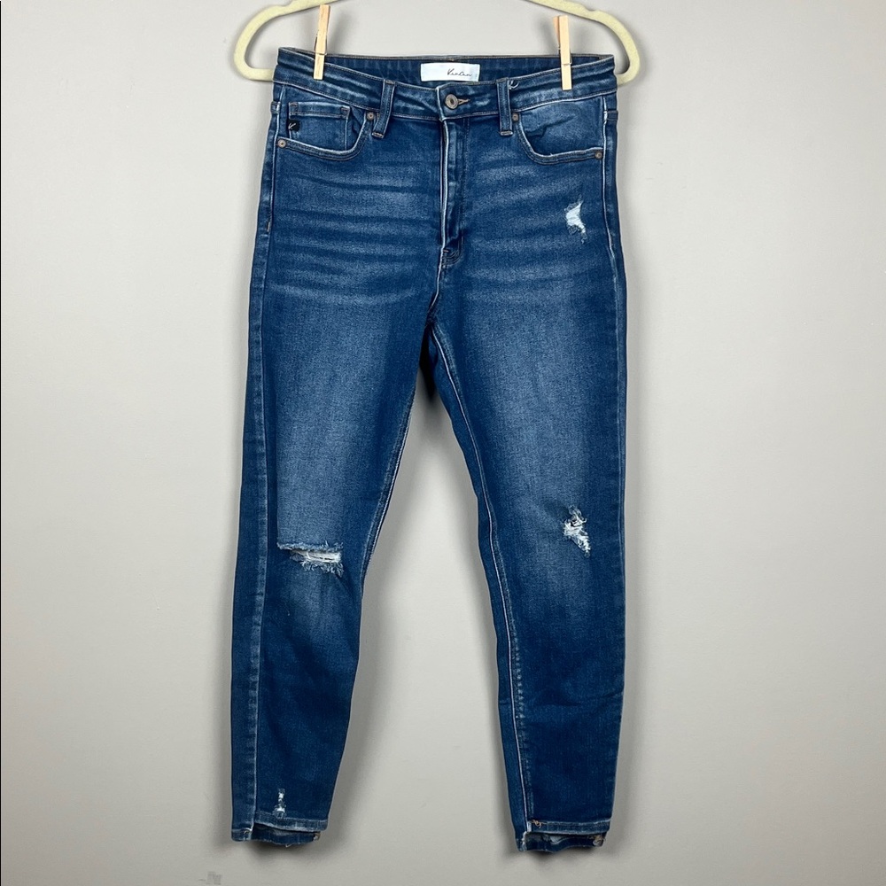 Kancan Dark Blue Distressed Ankle Jeans‎ SZ 9/28